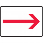 10" x 14" Adhesive Vinyl Sign: "Red Arrow Symbol"_noscript