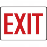 10" x 14" Aluminum Sign with Legend: "Exit"_noscript