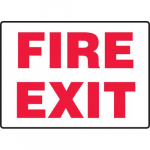 10" x 14" Aluminum Safety Sign: "Fire Exit"_noscript