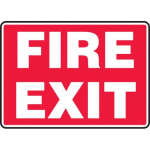 10" x 14" Adhesive Vinyl Sign: "Fire Exit"_noscript