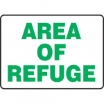 10" x 14" Adhesive Vinyl Sign: "Area of Refuge"_noscript