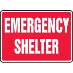 10" x 14" Aluminum Sign: "Emergency Shelter"_noscript