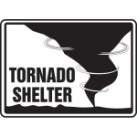 10" x 14" Aluminum Safety Sign: "Tornado Shelter"_noscript