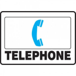 10" x 14" First Aid Safety Sign "Telephone"_noscript