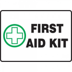 10" x 14" Accu-Shield Safety Sign: "First Aid Kit"_noscript