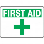 10" x 14" Accu-Shield Safety Sign: "First Aid"_noscript
