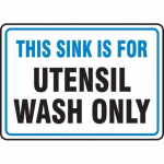 10" x 14" Floor Sign "This Sink Is For ..."_noscript
