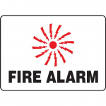 10" x 14" Accu-Shield Graphic Sign: "Fire Alarm"