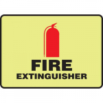 10" x 14" Aluminum Glow Sign: "Fire Extinguisher"_noscript