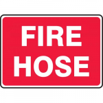 10" x 14" Adhesive Dura-Vinyl Sign: "Fire Hose"_noscript