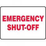 10" x 14" Aluma-Lite Sign: "Emergency Shut-Off"_noscript