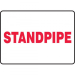 10" x 14" Adhesive Dura-Vinyl Sign: "Standpipe"_noscript