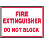 10" x 14" Safety Sign "Fire Extinguisher ..."_noscript