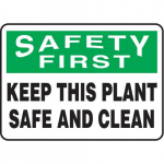 7" x 10" Safety Sign "Keep This Plant ..."_noscript