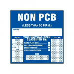 6" x 6" PCB Label "Non PCB (Less Than 50 P.P.M.)"