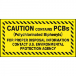 1" x 2" PCB Label "Caution - Contains PCBs ..."_noscript