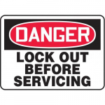 10" x 14" Lockout/Tagout Sign "Lock Out ..."_noscript