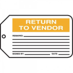 Safety Tag "Return To Vendor"_noscript