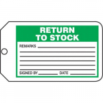 Safety Tag "Return To Stock"_noscript