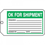 Safety Tag "OK For Shipment"
