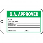 Safety Tag "Q.A. Approved"_noscript
