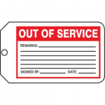 Safety Tag "Out Of Service" RP-Plastic_noscript