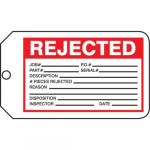 Safety Tag "Rejected" RP-Plastic