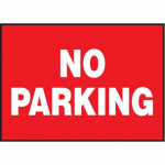 10" x 14" Lite-Corr Plastic Sign "No Parking"_noscript