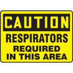 10" x 14" OSHA Safety Sign "Respirators ..."_noscript