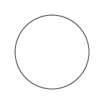 1" Diameter Magnetic Shape - Circle White_noscript