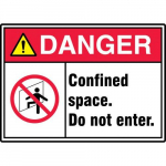10" x 14" ANSI Safety Sign "Confined Space ..."_noscript