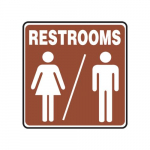 10" x 10" Restroom Sign "Restroom"_noscript
