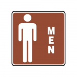 10" x 10" Restroom Sign "Men"_noscript