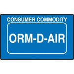 1-1/2" x 2-1/2" ORM-D-AIR Label "Consumer Commodity"_noscript