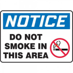 10" x 14" Control Sign "Do Not Smoke In This..."_noscript