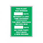 20" x 14" Scoreboard "This Plant Has Worked ..."_noscript