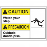 10" x 14" ANSI Safety Sign "Watch Your Step."_noscript
