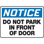 12" x 18" Notice Safety Sign "Do Not Park ..."_noscript