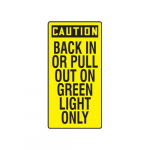 24" x 12" OSHA Safety Sign "Back In Or Pull ..."_noscript