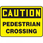 10" x 14" OSHA Safety Sign "Pedestrian Crossing"_noscript