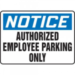 10" x 14" Safety Sign "Authorized Employee ..."_noscript