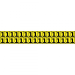 1" Number Sign "1" Black on Yellow_noscript