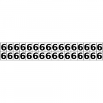 1" Number Sign "6" Black on White_noscript