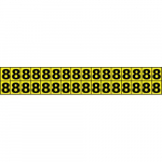 1" Number Sign "8" Black on Yellow_noscript
