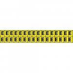 1" Letter Sign "E" Black on Yellow_noscript