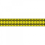 1" Letter Sign "H" Black on Yellow_noscript