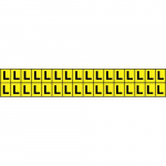 1" Letter Sign "L" Black on Yellow_noscript