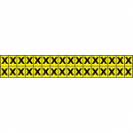 1" Letter Sign "X" Black on Yellow