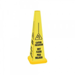 35" Quad Warning Safety Cones "Wet Floor"_noscript