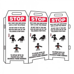 Fold-Ups Triple-Sided Sign "Stop Help Keep Our"
